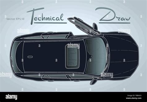 Car from top view vector. Flat design auto Stock Vector Image & Art - Alamy