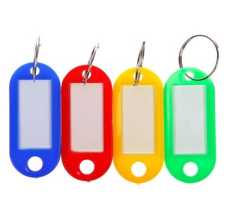 Jual Gantungan Kunci Plastik Label Keychain Tulis Nama Ruangan Warna ...