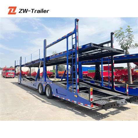 China Zw Group 8 Car Transport Truck Trailer Car Carrier Semi Trailer ...