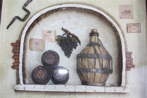 Old Vintage Wall Hanging Wine Cellar Composition 3D Picture | Etsy