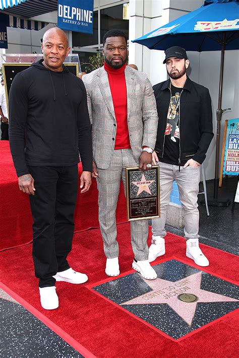 Eminem, 50 Cent & Dr. Dre Reunite Take Pic At Walk Of Fame Ceremony ...