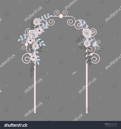 Wedding Arch Flowers Vector Illustration Stock Vector (Royalty Free ...