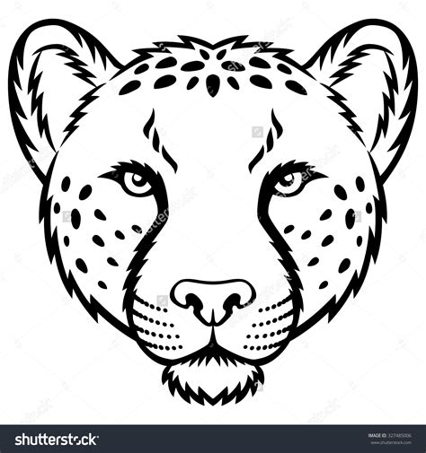 Leopard Face Drawing at GetDrawings | Free download