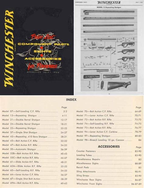 Winchester 1954 Component Parts Catalog - Cornell Publications