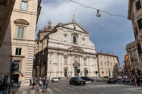 Exterior of Church of the Gesu | Architecture Stock Photos ~ Creative ...