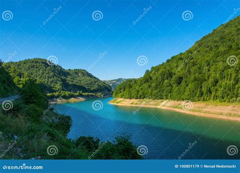 Zlatar Lake in Serbia stock image. Image of meander - 100801179