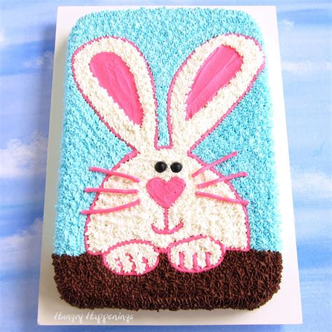 Easter Bunny Cake - easy sheet cake design | Hungry Happenings