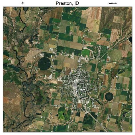 Aerial Photography Map of Preston, ID Idaho