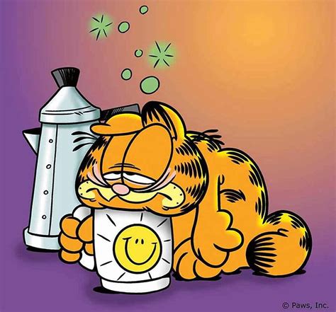 Garfield 's Monday, coffee, sleepy, garfield with coffee HD wallpaper ...