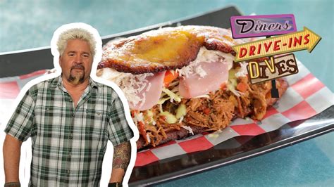 Guy Fieri Eats a Patacon Beef Sandwich | Diners, Drive-Ins and Dives ...