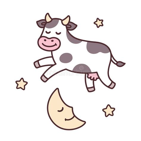 Cow Jump Over the Moon stock illustration. Illustration of clip - 38061599