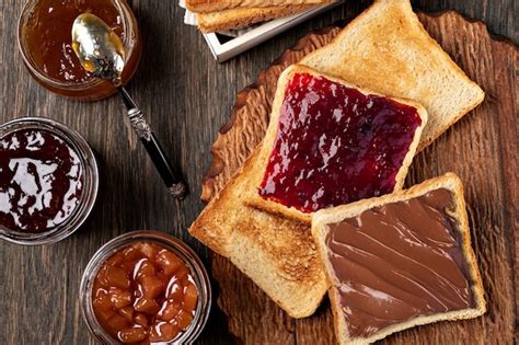 Premium Photo | Toast with jam