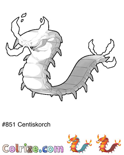 Centiskorch coloring page