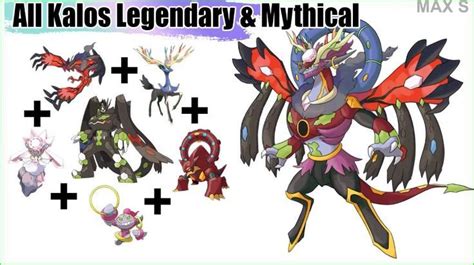 All Kalos Legendary & Mythical Pokémon Fusion art | Pokemon fusion art ...