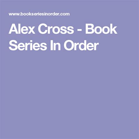 Alex Cross Books In Order Printable - Printable Word Searches