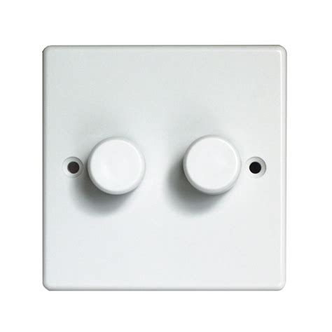 Varilight V-Plus 2-Way Double White Plastic Dimmer switch | Departments ...