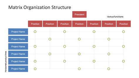 Matrix Organization Structure PowerPoint Template & Slides