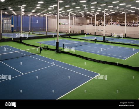 Indoor Tennis Courts Stock Photo - Alamy