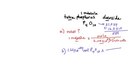 SOLVED: 1 molecule of tetraphosphorus decoxide contains (a) how many ...