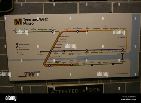 Tyne Wear Metro Route Map