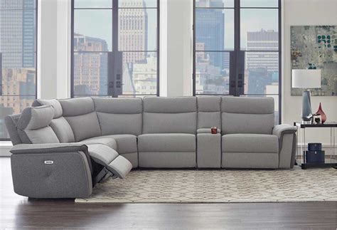 Power Recliner Sectional Fabric sofa HE259 | Leather Sectionals