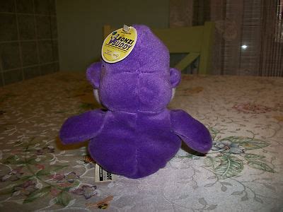 2001 Original BONZI BUDDY Purple Monkey Beanbag Plush / 9"L X 6"W ...