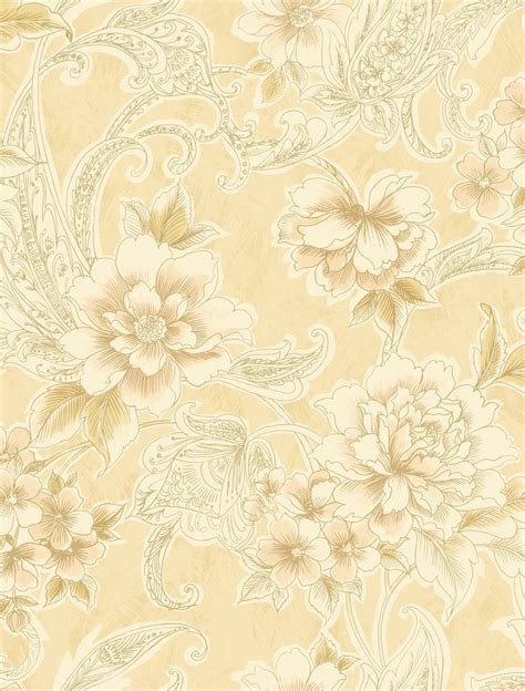 Gold And White Floral Background