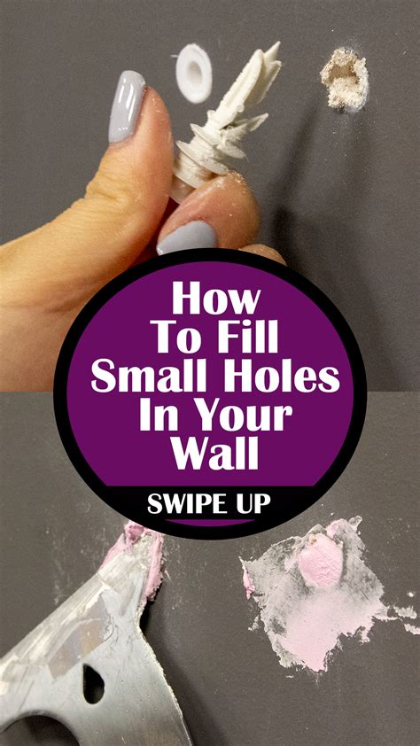 How To Fill Small Holes In Your Wall | Patching holes in walls, Hole in ...