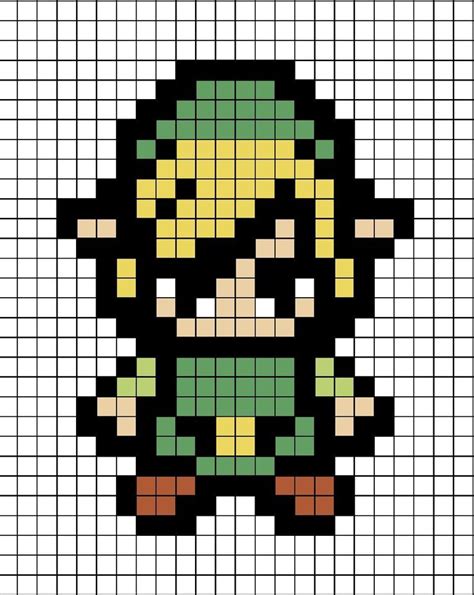 Link Pixel Art | Link pixel art, Pixel art pattern, Pixel art