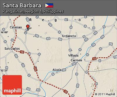 Free Shaded Relief Map of Santa Barbara