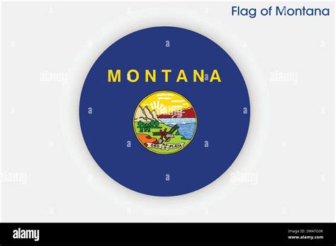 High detailed flag of Montana. Montana state flag, National Montana ...