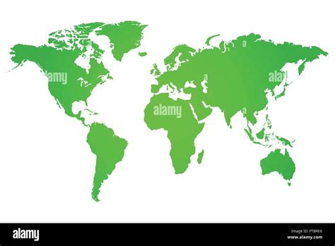 Green World Map Illustration Stock Vector Image & Art - Alamy