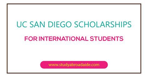 UC San Diego Scholarships for International Students - Study Abroad Aide