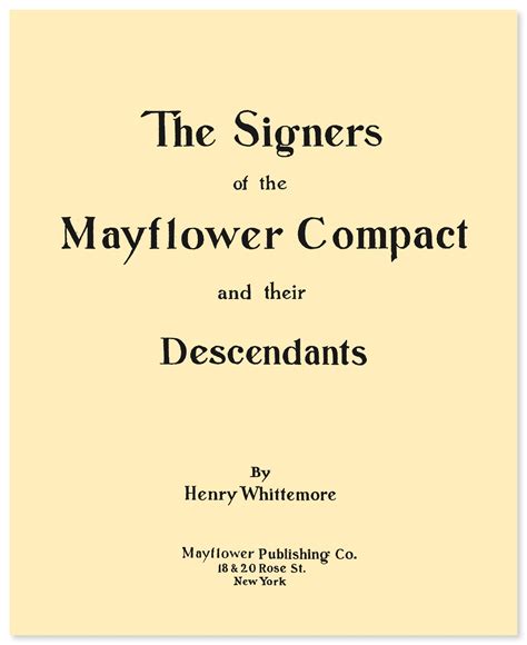 The Signers of the Mayflower Compact and their Descendants | Family ...