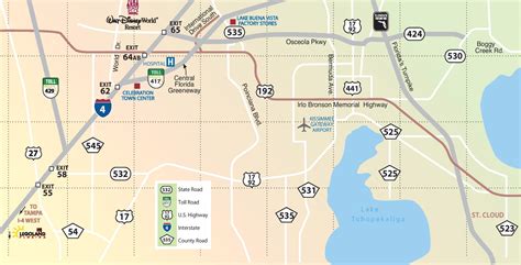 Kissimmee area map - Ontheworldmap.com