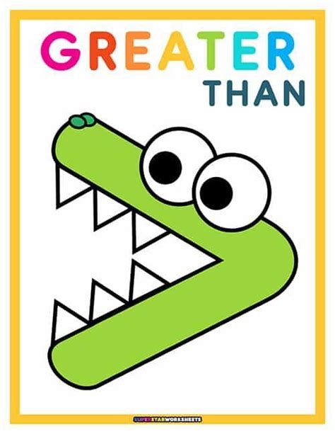 Greater Than Sign | Free homeschool printables, Teaching preschool ...