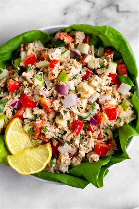 Whole30 Tuna Salad (No Mayo) w/ Tahini - Eat the Gains