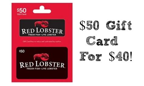 Amazon Deal: $50 Red Lobster Gift Card For $40 :: Southern Savers