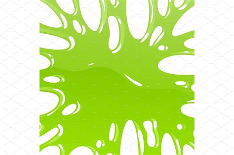 Green slime. Toxic dirty mucus | Decorative Illustrations ~ Creative Market