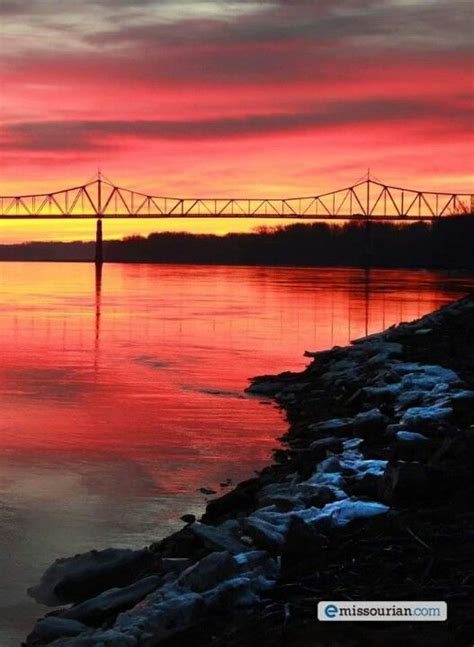 Washington MO | Missouri river, Sunset, Sunrise sunset