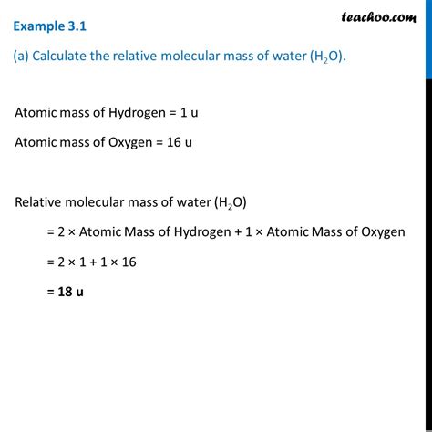 Relative Molecular Mass