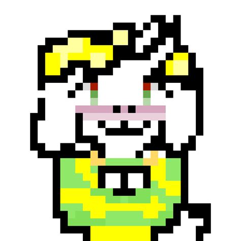 I tried it s asriel dreemurr from undertale profile pic pixel art