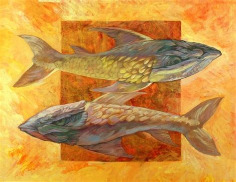 Ichthus – fish, surreal, scales art print | painterflipper