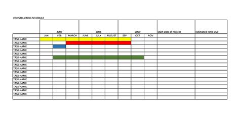 Construction Wip Schedule Template Excel - Printable Word Searches