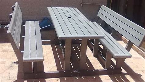 Recycled Plastic Picnic Bench With Back - OTD Furniture Cape Town