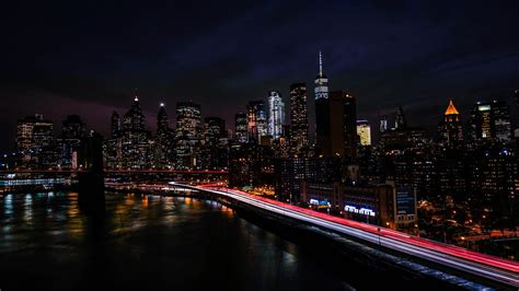 New York City Wallpaper 4K, Night, Cityscape, City lights, Timelapse ...