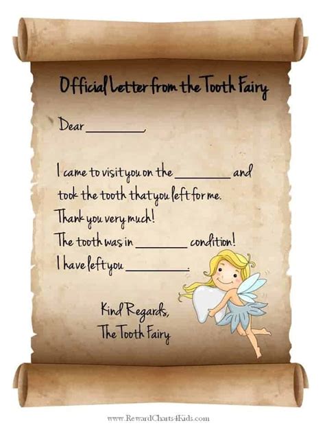 Tooth fairy apology letter template - saverhon