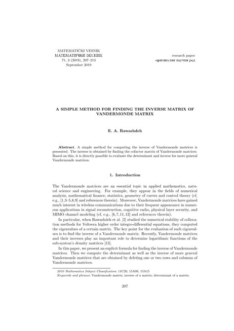 A Simple Method for Finding the Inverse Matrix of Vandermonde Matrix ...