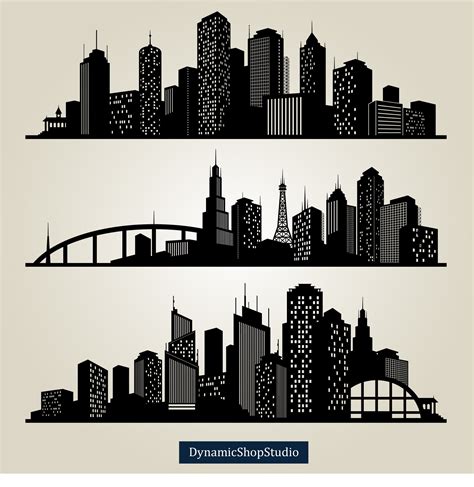 Skyline Clipart Skyline Vector City Skyline Svg City Skyline Clipart ...