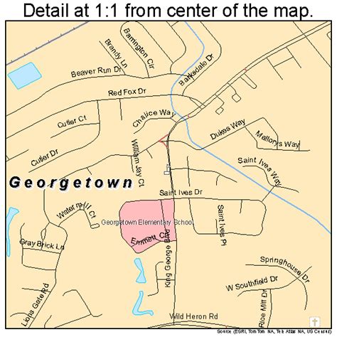 Georgetown Georgia Street Map 1332482